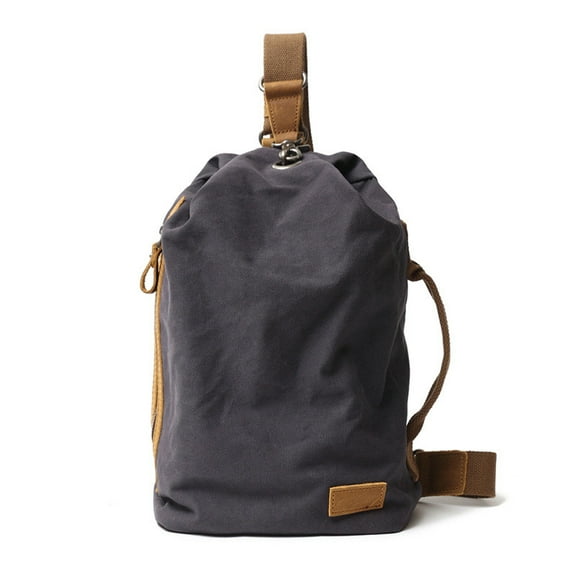 Retro Canvas Bag Men's Messenger Shoulder Bag,Dark Grey