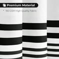 thumbnail image 6 of Seasonwood Shower Curtain Striped with Tassel Modern Bathroom Curtains, Fabric Black and White Waterproof, 12 pcs Hooks,72x72 inch, 6 of 9