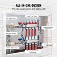 thumbnail image 4 of 4-Port Stainless Steel PEX Manifold Kit for Radiant Floor Heating,Includes 1/2" Adapters and Tubing for Hydronic Systems, 4 of 12