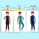 thumbnail image 3 of Traje de neopreno para niños Traje de baño de una pieza Protección solar Secado rápido Antidesgaste Propiedades antiarañazos, 3 of 8