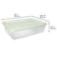 thumbnail image 3 of Sterilite Set of (2) 28 Quart Storage Boxes, Clear Plastic Storage Bin with Snap-on Lid, Light Green, 3 of 8