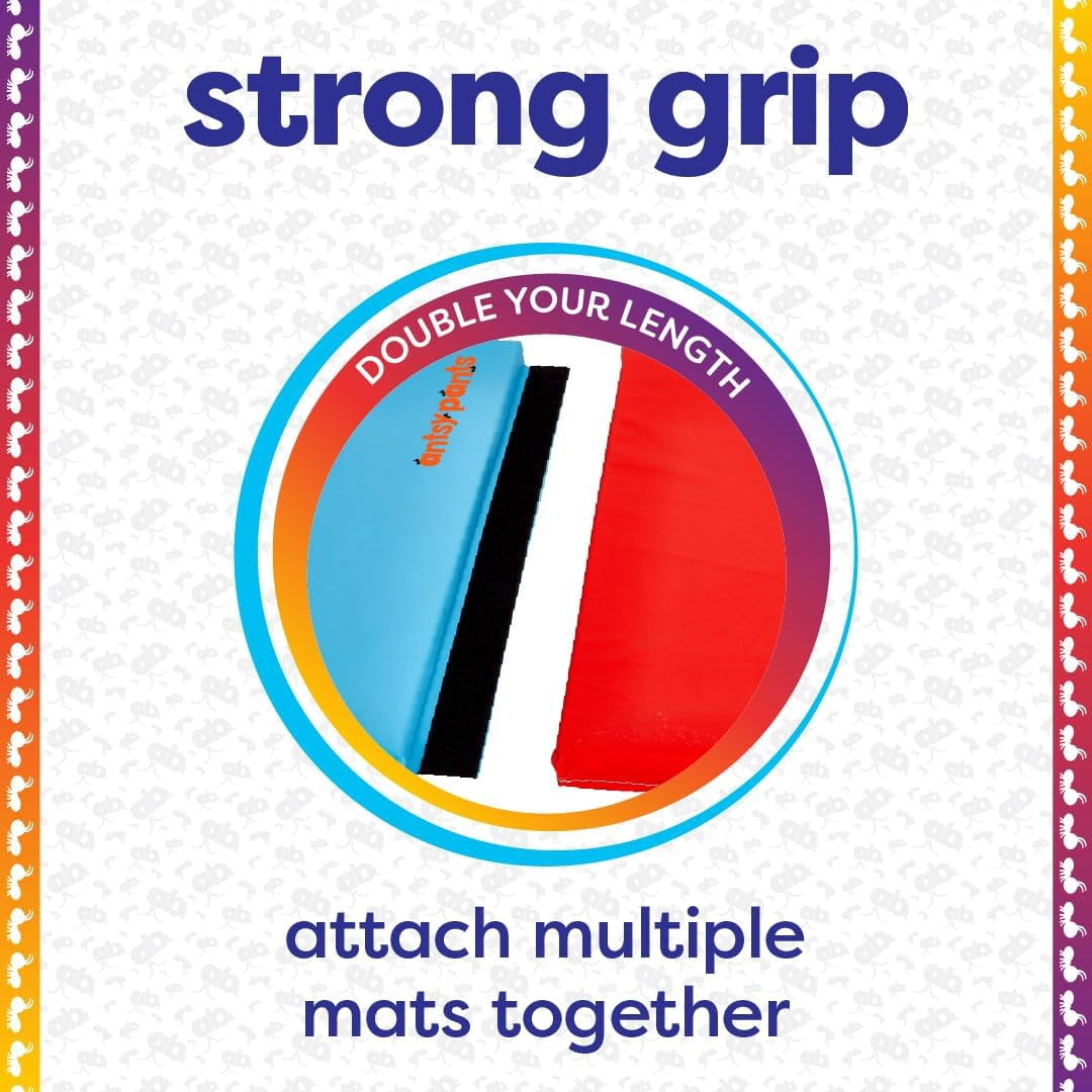 Antsy Pants Tumbling Mat – Gymnastics Mat, Easy to Clean, Sturdy, Foldable Tumbling Mat for Kids, Padded, Portable, Carrying Handle, Gymnastics Equipment for Activity Play, Vibrant Colors