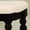 Black, variant on Linon Marino 25" Indoor Backless Wood Counter Stool, Whitewash/Natural Linen