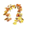 thumbnail image 3 of Rourlinge 78.7" Maple Leaf Rattan Garland Fall Harvest Decor Faux Foliage Fireplace Mantel Shelf Entryway Hanger Thanksgiving Christmas Party Farmhouse Home Styling, 3 of 9
