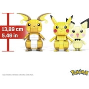 MEGA Pokemon Build & Show Pikachu Evolution Trio Construction Set, Building Toys for Kids