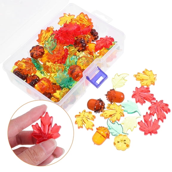 OUNONA 100pcs Multi-Colored Acrylic Vase Fillers for Fall Centerpieces and Thanksgiving Table Decorations