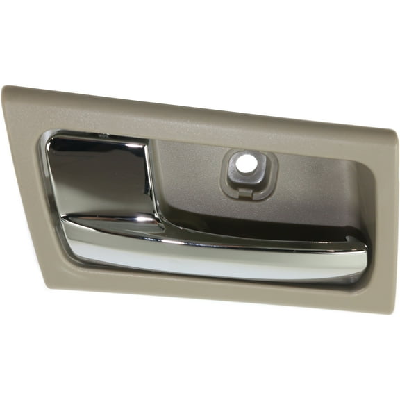 Interior Door Handle Compatible with 2003-2011 Mercury Grand Marquis Front or Rear, Driver Side Gray bezel with chrome lever