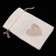 thumbnail image 1 of 10 Small Drawstring Gift Bags , Beige, 10x14.5cm, 1 of 10