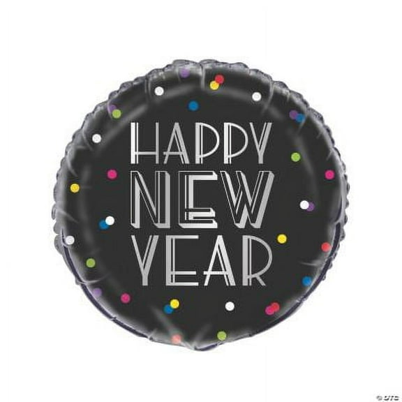 Fun Express 18" Bulk Neon Dots Licensed Tableware Black Christmas Balloon
