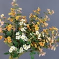 thumbnail image 3 of Mdesiwst Artificial Multiflora Rose Colorful Fake Flower Wedding Office Table Centerpiece Faux Floral Branch Flower Arrangement Decoration, 3 of 10