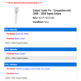 thumbnail image 2 of Caliper Guide Pin - Compatible with 2000 - 2008 Toyota Solara 2001 2002 2003 2004 2005 2006 2007, 2 of 2