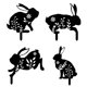thumbnail image 1 of Letrero corrugado para jardín con forma de conejo de Pascua, marcador decorativo para camino de conejo de Pascua para jardín al aire libre, 1 of 5