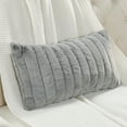 thumbnail image 4 of Home Soft Things Super Soft Decorative Pillow Covers, Set of 2, Silver Grey, 14" x 26", 4 of 7
