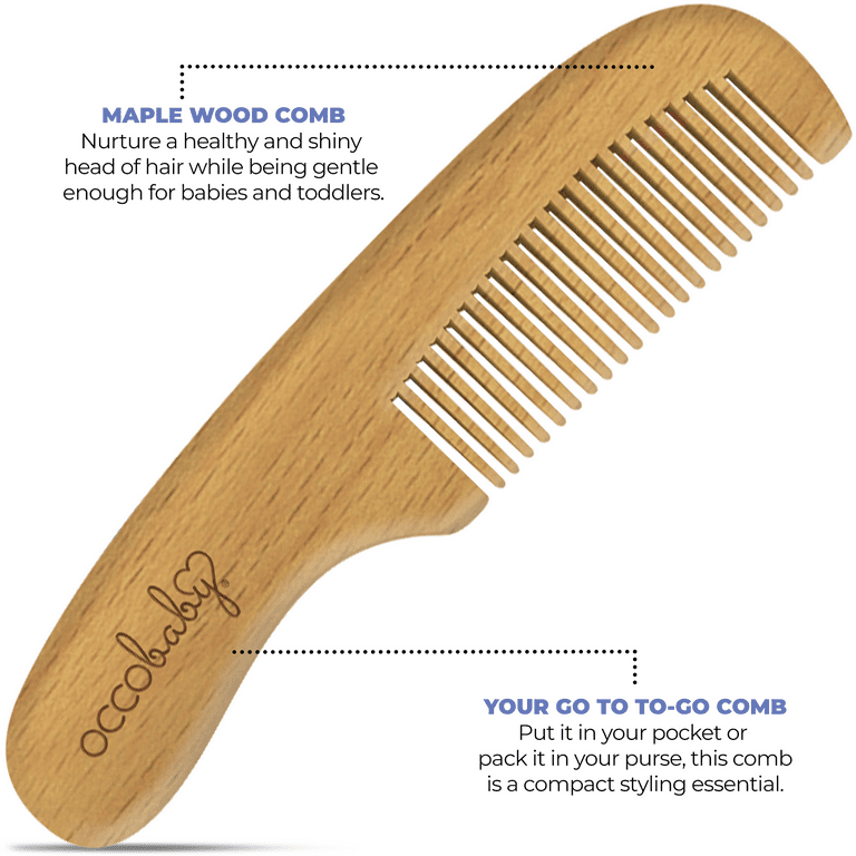 4 piece wooden baby cheap hair brush and comb set