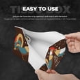 thumbnail image 3 of Fuzoiu Rooster And Chicken Print Tissue Box Cover, PU Leather Tissue Holder,Decorative Facial Paper Organizer for Bathroom Living Room Bedroom Countertop Office Desk Car Home, 3 of 7