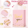 thumbnail image 4 of 12 Pcs Thank You Gift Bags with Tissue Paper Gold Polka Dots Thank You Bags with Handle Party Favor for Wedding Birthday Baby Shower Business Shopping(Pink), 4 of 6