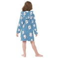 thumbnail image 7 of FORMRS Niños Bathrobe Unisex Hooded Robe Soft Plush Pajamas Sleepwear, Size 7-9T, Baseballs Pattern, 7 of 7