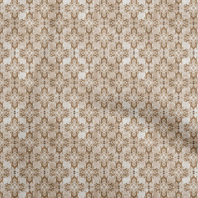 oneOone Rayon Brown Fabric Asian Kilim Sewing Craft Projects Fabric Prints By Yard 56 Inch Wide