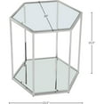 thumbnail image 3 of Meridian Furniture Sei Modular Stainless Steel and Glass End Table, 3 of 5