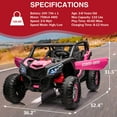 thumbnail image 4 of QinaQin UTV eléctrico infantil de 24V para 2 pasajeros, vehículo 4x4 con control remoto, asientos tipo piel, 4 amortiguadores, luces y música para paseos más cómodos, 4 of 8