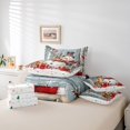thumbnail image 5 of Manfei Kawaii Cartoon Snowman Bedding Comforter Set 7 Pieces, Magic Jungle Reindeer Full Bedding Set, Happy New Year Reversible Fitted Sheet Flat Sheet, Ultra Soft Bedroom Decor, 5 of 7