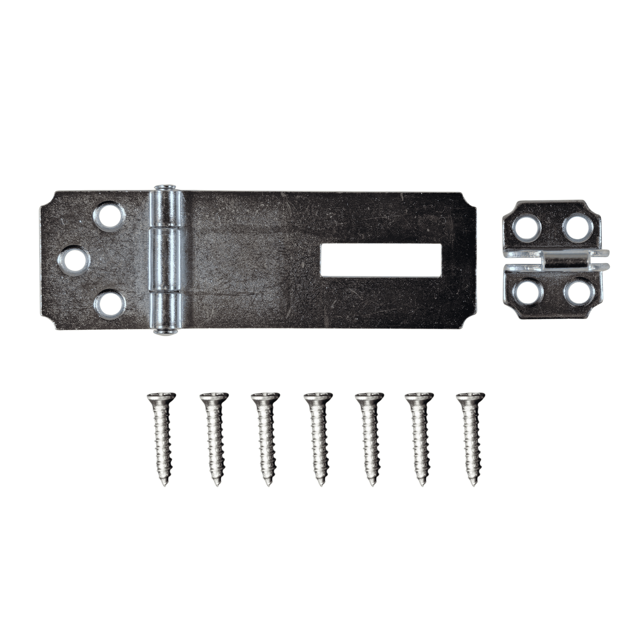 Tornado Fixed Staple Safety Hasp, Zinc Plated, 3-1/2"