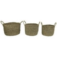 thumbnail image 2 of Northlight Natural Beige Round Seagrass Table and Floor Baskets - Set of 3, 2 of 7