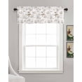 thumbnail image 3 of Countryside Brown Linen Curtain Valance for Bedroom/Bathroom/Kitchen/Office/Living/Dining Room Windows,Farmhouse Country Rustic Cottage Rod Pocket Topper Drapes Decorative Cafe Drapery Panel 60x18, 3 of 6