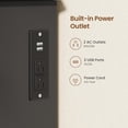 thumbnail image 5 of Motorized TV Lift Cabinet for 32-60 Inch TVs, Modern Fluted Electric TV Lift Stand with 2 Memory Heights, Built-in Outlets & USB Ports, Ultra-Quiet Lift System, Indoor & Outdoor Use, Black, 5 of 9