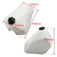 thumbnail image 2 of Oversized 3.2 Gallon Fuel Gas Tank White For Kawasaki KLR250 KLR 250 1985-2005, 2 of 11