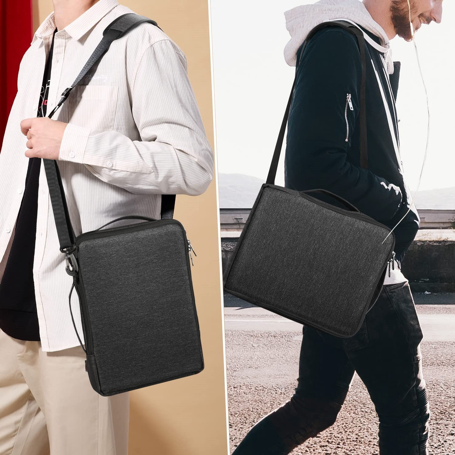 Laptop Shoulder Bag, 14 inch Padded Computer Tablet Carrying Case for Laptop/Book