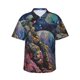 thumbnail image 1 of Fotbe Rainbow Astronaut Space Landscape Camisa Hawaiana para Hombre Unisex – Camisa Casual de Verano con Botones de Manga Corta de Algodón y Lino,3X-Large, 1 of 7