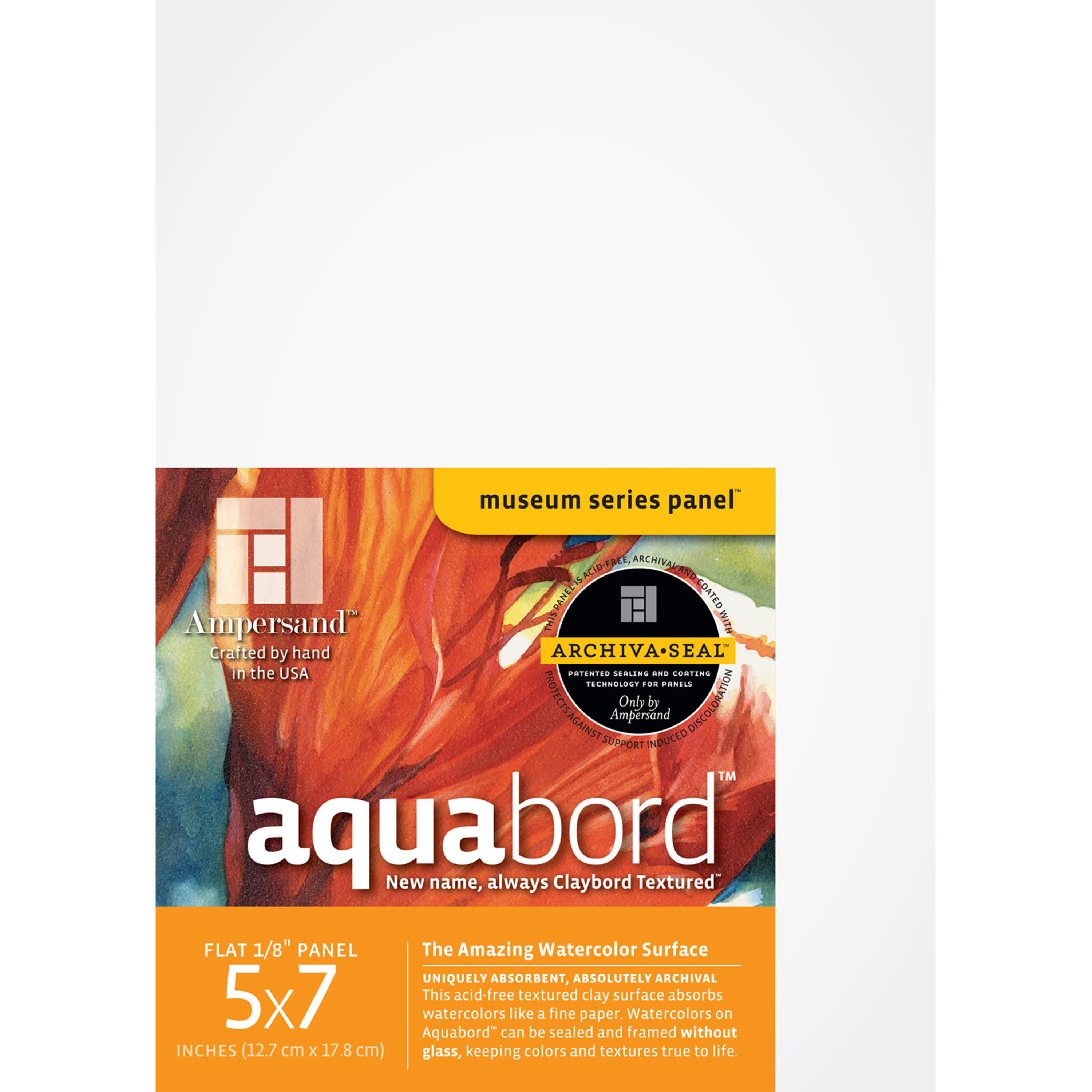 Ampersand Art Aquabord, Uncradled, 1/8' Profile, 5' x 7', 3/Pkg