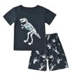 thumbnail image 2 of TBWNWG Dinosaur Pjs for Boys,Toddler Kids Baby Boys Cartoon Dinosaur Tops Shorts Outfits Summer Clothes Sizes 5-6 Years, 2 of 7