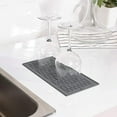 thumbnail image 5 of Reusable Dish Drying Mat, Resistant Countertop Dish Drainer for Drawer Kitchen Countertop Gray, 5 of 9