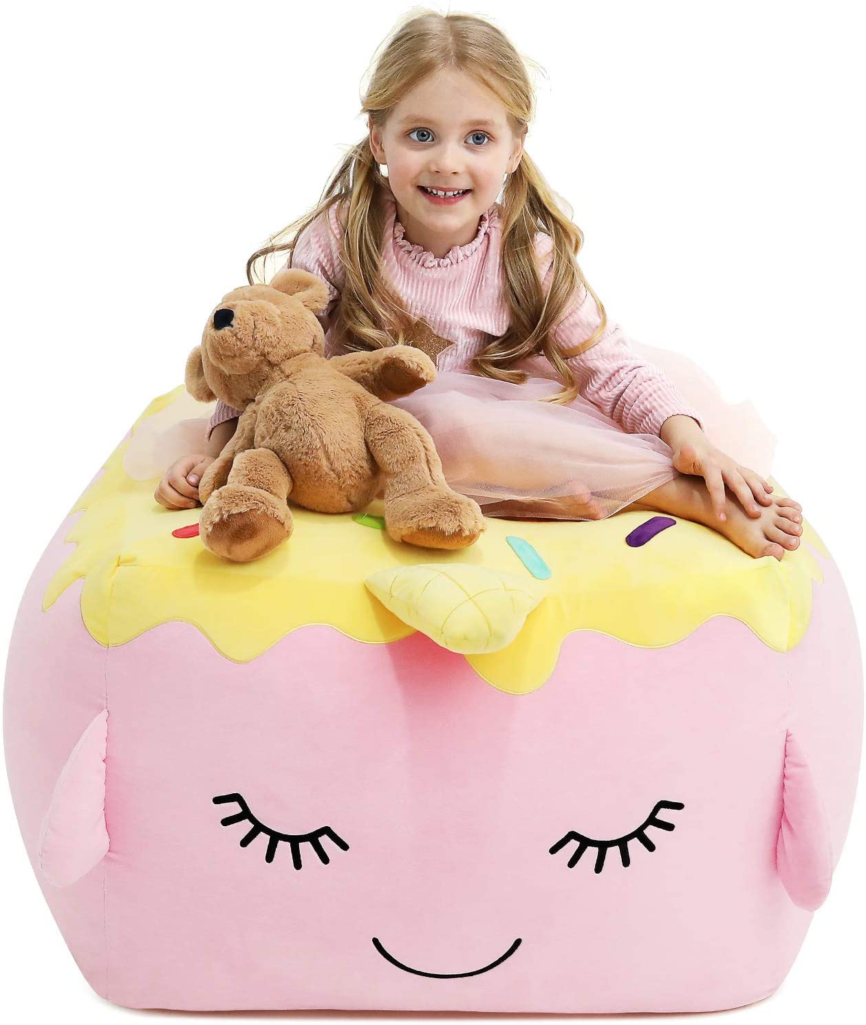 Stuffed Animal Storage Bean Bag Chair,Large Size Plush Organization for