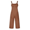thumbnail image 6 of GILIGEGE Overalls for Women Loose Fit Flowy Baggy Casual One Piece Jumpsuits with Pockets Summer Vacation Outfits Casual U Neck Sleeveless Jumpsuits Spaghetti Strap Baggy Overalls Pants with Pocket, 6 of 6