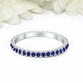 thumbnail image 2 of HeartsAndYou 2ct Natural Blue Sapphire Band Full Eternity Stackable 100% 14k SOLID White Gold, 2 of 9