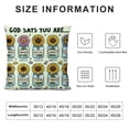 thumbnail image 5 of COMIO Double-Sided Sunflower Throw Pillow Cover, God Says You are, Home or Office Decor Couch Sofa Pillowcase for Living Room Bedroom, Affirmation Gift for Christian, House Decor Supplies White, 5 of 5