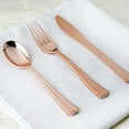 thumbnail image 6 of Efavormart 30 Pack Metallic Blush-Rose Gold Heavy Duty Plastic Silverware Set, Disposable Cutlery Set - 7" & 8" for Wedding, Birthday, Upscale Occasions, Special Events, Hotels, Restaurants, 6 of 10