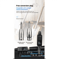 thumbnail image 3 of Wireless Microphone 2Pcs Transmitter UHF Receiver Plugged Into XLR Mic Wireless System Suitable for Dynamic 48V Mic, 3 of 8