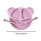 thumbnail image 3 of Plato de ventosa | Grado alimentario de plástico | Rosa Blanco Azul | Bandeja de compartimentos | 20x20cm | Limpieza fácil | Antideslizante | Vajilla ligera | Plato para servir la cena | Organizador, 3 of 6
