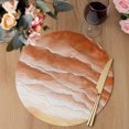 thumbnail image 3 of Burnt Orange Beach Coastal Round 15 Inch Placemats Set of 4, Summer Nautical Seaside Ocean Ombre HeatResistant Non Slip Place Mats for Dining Table, Wipeable Kitchen Table Mats for Housewarming, 3 of 9