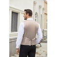 thumbnail image 3 of COOFANDY Men's Suit Vest Slim Fit Business Formal Waistcoat Casual Dress Vest, 3 of 6