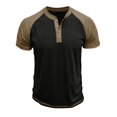 thumbnail image 2 of ZenCart Men's Henry Collar T-Shirt Cotton Muscle Tee Casual Top Short Sleeve Fitted Tee Shirt for Daily Wear Gym Travel Parties, 2 of 8