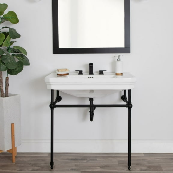 Oxford 32 Inch Console Bathroom Sink - 8 Inch Faucet Drillings