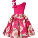 thumbnail image 3 of Vestido infantil con hombros cruzados Vestido con estampado de rosas Vestido de noche para niña Vestidos de actuación para fiestas, 3 of 5