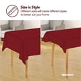 thumbnail image 3 of Deconovo Linen Look Tablecloth Wrinkle Resistant Water Resistant Restaurant Table Cloth for Party 54x120 inch Red, 3 of 6