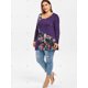thumbnail image 4 of Botón floral del tamaño extra grande adornado camiseta Rosegal Sudaderas y sudaderas con capucha, 4 of 5