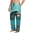 thumbnail image 6 of Gukieu Realistic Ocean Shark Print Men's Home Trousers, Elastic Drawstring Home Pajamas Clothing Suitable for Adult Men-Small, 6 of 6